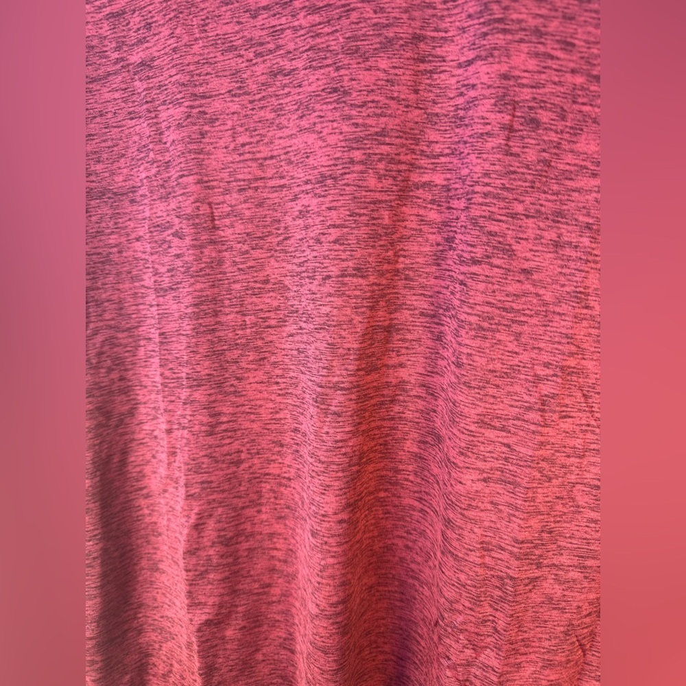 Real Essentials Burgundy Heathered Activewear Top Relaxed T-Shirt Size XL - Picture 4 of 5